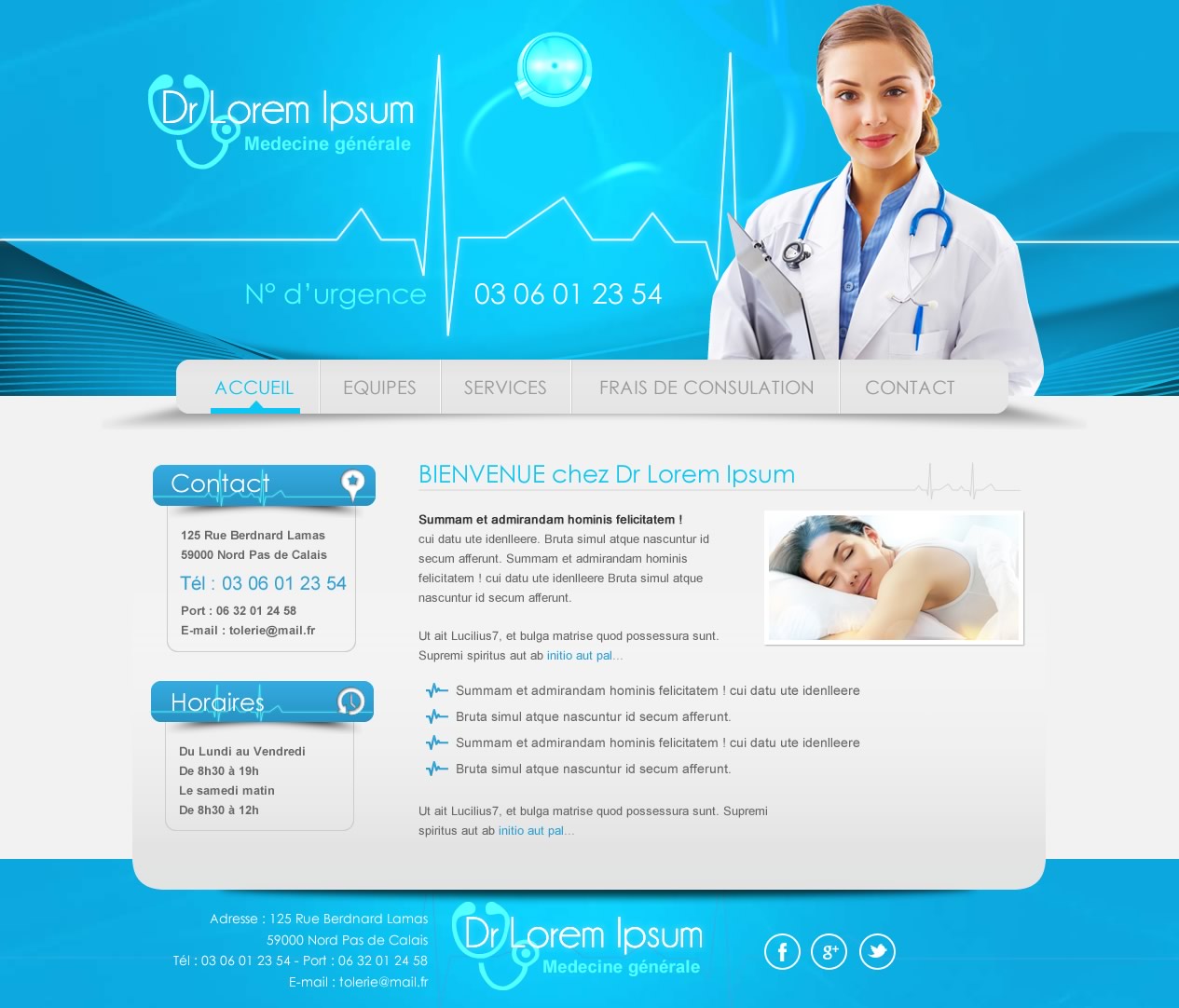 Création de site Web Docteur & Médecin graphisme et site Agence Web IP